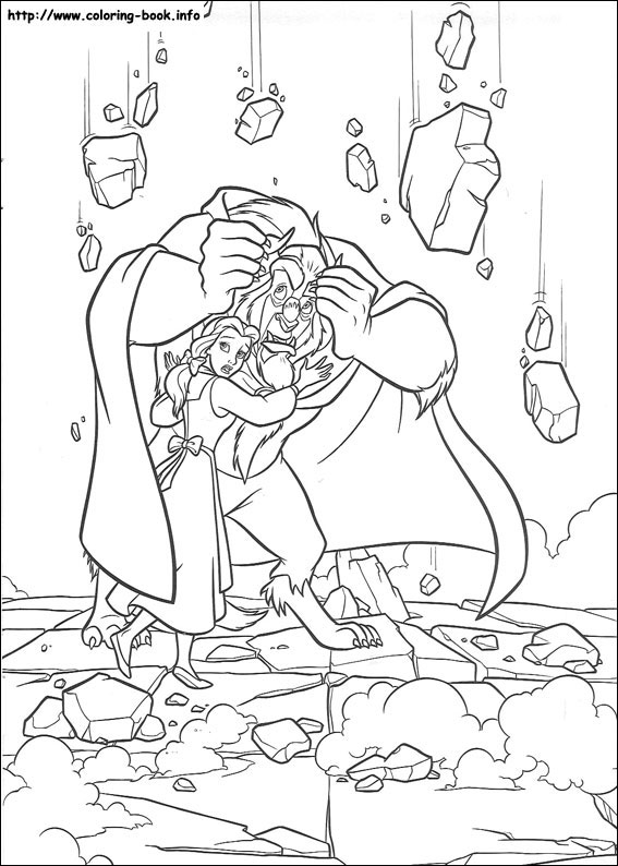 Beauty and the Beast coloring picture